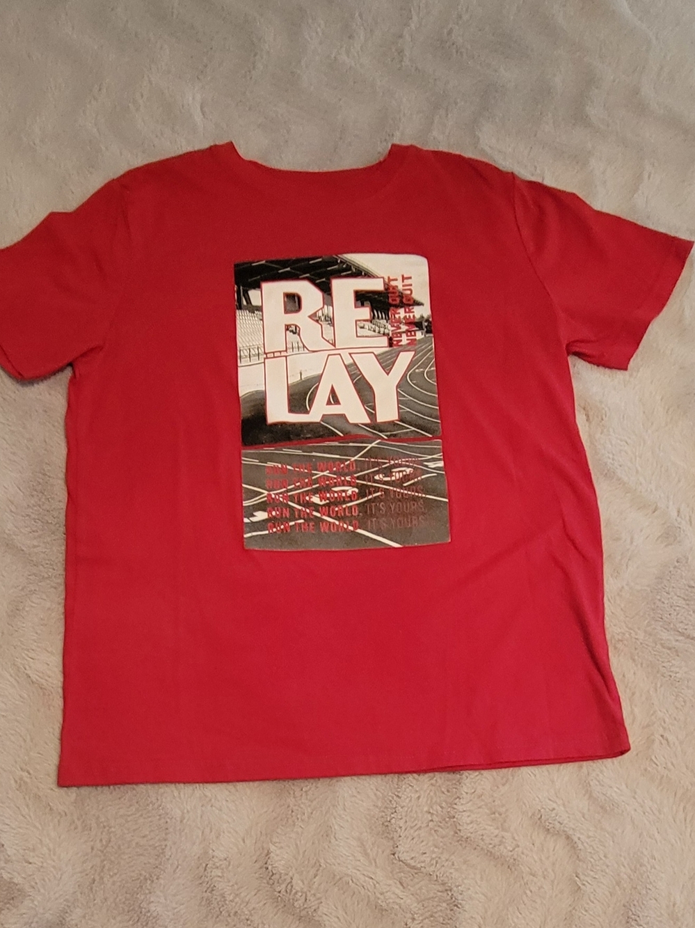Relay Graphic Tee in Red